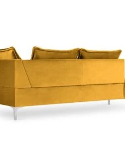 Micadoni Home Méridiennes Méridienne En Velours Jaune 10 Micadoni Home Méridiennes Méridienne En Velours Jaune -Magasin Méridiennes meridienne en velours jaune 17