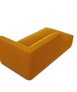 Micadoni Home Méridiennes Méridienne En Velours Jaune -Magasin Méridiennes meridienne en velours jaune 36