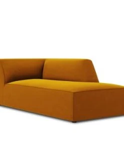 Micadoni Home Méridiennes Méridienne En Velours Jaune -Magasin Méridiennes meridienne en velours jaune 46