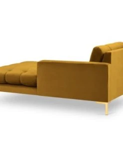 Micadoni Home Méridiennes Méridienne En Velours Jaune -Magasin Méridiennes meridienne en velours jaune 51