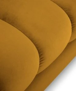 Micadoni Home Méridiennes Méridienne En Velours Jaune -Magasin Méridiennes meridienne en velours jaune 56