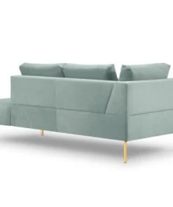 Micadoni Home Méridiennes Méridienne En Velours Menthe -Magasin Méridiennes meridienne en velours menthe 2