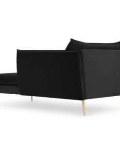 Micadoni Home Méridiennes Méridienne En Velours Noir -Magasin Méridiennes meridienne en velours noir 14