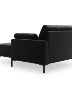 Micadoni Home Méridiennes Méridienne En Velours Noir -Magasin Méridiennes meridienne en velours noir 23