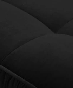 Micadoni Home Méridiennes Méridienne En Velours Noir -Magasin Méridiennes meridienne en velours noir 3