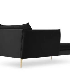 Micadoni Home Méridiennes Méridienne En Velours Noir -Magasin Méridiennes meridienne en velours noir 41