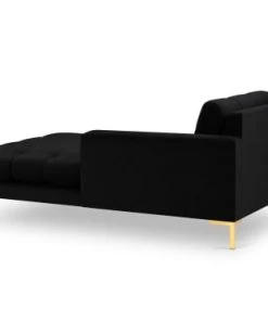 Micadoni Home Méridiennes Méridienne En Velours Noir -Magasin Méridiennes meridienne en velours noir 46