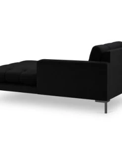 Micadoni Home Méridiennes Méridienne En Velours Noir -Magasin Méridiennes meridienne en velours noir 54