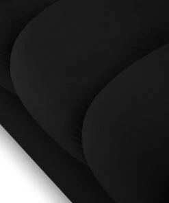 Micadoni Home Méridiennes Méridienne En Velours Noir -Magasin Méridiennes meridienne en velours noir 55