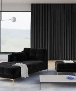 Magasin Méridiennes -Magasin Méridiennes meridienne en velours noir 57