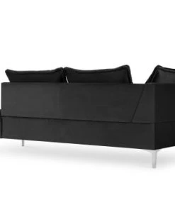 Micadoni Home Méridiennes Méridienne En Velours Noir -Magasin Méridiennes meridienne en velours noir 6