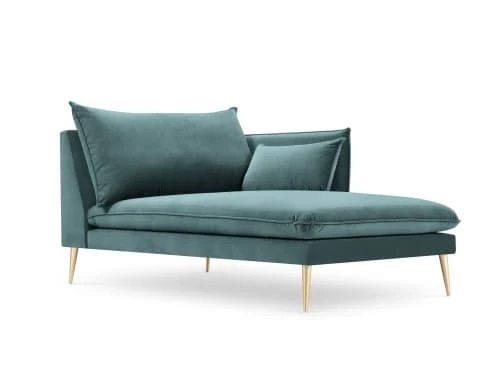 Micadoni Home Méridiennes Méridienne En Velours Pétrole 3 Micadoni Home Méridiennes Méridienne En Velours Pétrole