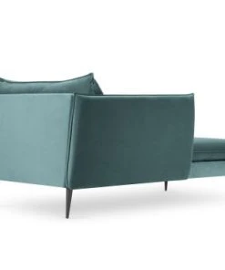 Micadoni Home Méridiennes Méridienne En Velours Pétrole -Magasin Méridiennes meridienne en velours petrole 6