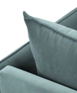 Micadoni Home Méridiennes Méridienne En Velours Pétrole -Magasin Méridiennes meridienne en velours petrole 7