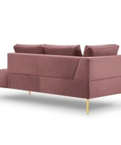 Micadoni Home Méridiennes Méridienne En Velours Rose -Magasin Méridiennes meridienne en velours rose 2