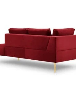 Micadoni Home Méridiennes Méridienne En Velours Rouge -Magasin Méridiennes meridienne en velours rouge 2