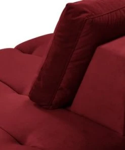 Micadoni Home Méridiennes Méridienne En Velours Rouge -Magasin Méridiennes meridienne en velours rouge 3