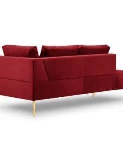 Micadoni Home Méridiennes Méridienne En Velours Rouge -Magasin Méridiennes meridienne en velours rouge 6