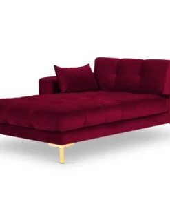 Micadoni Home Méridiennes Méridienne En Velours Rouge