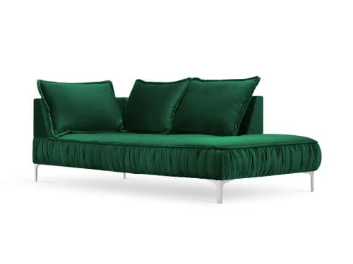 Micadoni Home Méridiennes Méridienne En Velours Vert Bouteille 3 Micadoni Home Méridiennes Méridienne En Velours Vert Bouteille