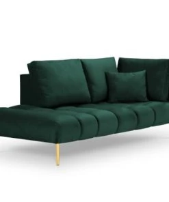 Micadoni Home Méridiennes Méridienne En Velours Vert Bouteille