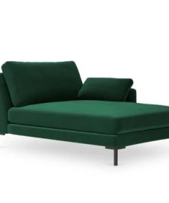 Micadoni Home Méridiennes Méridienne En Velours Vert Bouteille