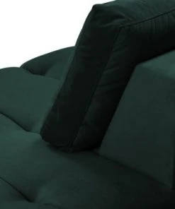 Micadoni Home Méridiennes Méridienne En Velours Vert Bouteille -Magasin Méridiennes meridienne en velours vert bouteille 5