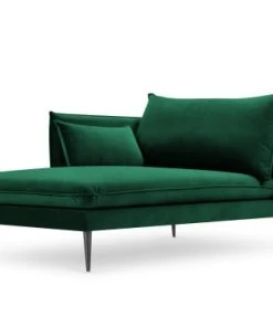 Micadoni Home Méridiennes Méridienne En Velours Vert Bouteille