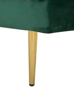 Beliani Méridiennes Méridienne En Velours Vert Côté Gauche -Magasin Méridiennes meridienne en velours vert cote gauche 5