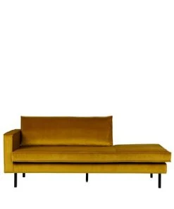 Bepurehome Méridiennes Méridienne Gauche En Velours Ocre