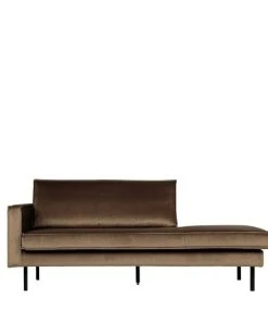 Bepurehome Méridiennes Méridienne Gauche En Velours Taupe