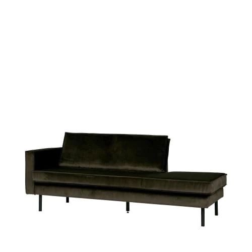 Bepurehome Méridiennes Méridienne Gauche En Velours Vert Kaki 5 Bepurehome Méridiennes Méridienne Gauche En Velours Vert Kaki – Image 3