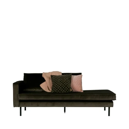 Bepurehome Méridiennes Méridienne Gauche En Velours Vert Kaki 6 Bepurehome Méridiennes Méridienne Gauche En Velours Vert Kaki – Image 4