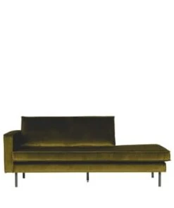 Bepurehome Méridiennes Méridienne Gauche En Velours Vert Olive -Magasin Méridiennes meridienne gauche en velours vert olive 4