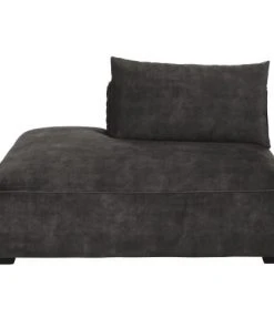 Maisons Du Monde Méridiennes Méridienne Gauche Pour Canapé Modulable En Velours Marbré Gris Foncé