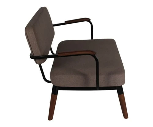 Meubles & Design Canapés Petits Prix Petit Canapé Scandinave 2 Places Tissu Accoudoirs Bois Beige 5 Meubles & Design Canapés Petits Prix Petit Canapé Scandinave 2 Places Tissu Accoudoirs Bois Beige – Image 3