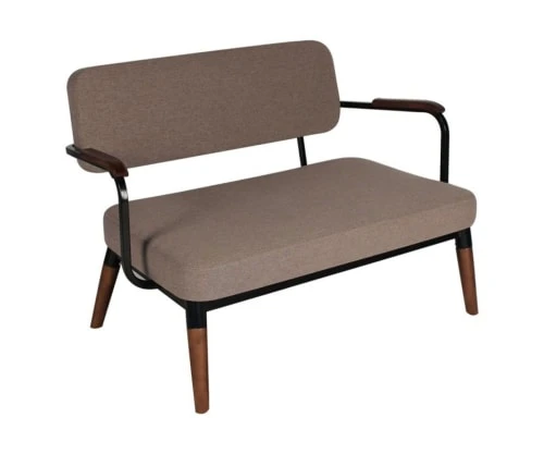 Meubles & Design Canapés Petits Prix Petit Canapé Scandinave 2 Places Tissu Accoudoirs Bois Beige 3 Meubles & Design Canapés Petits Prix Petit Canapé Scandinave 2 Places Tissu Accoudoirs Bois Beige